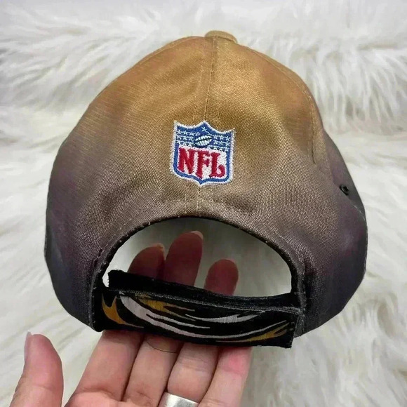 NFL New Orleans Saints ProLine Puma Authentic Ombre Adjustable Hat Cap Metallic - Picture 6 of 8